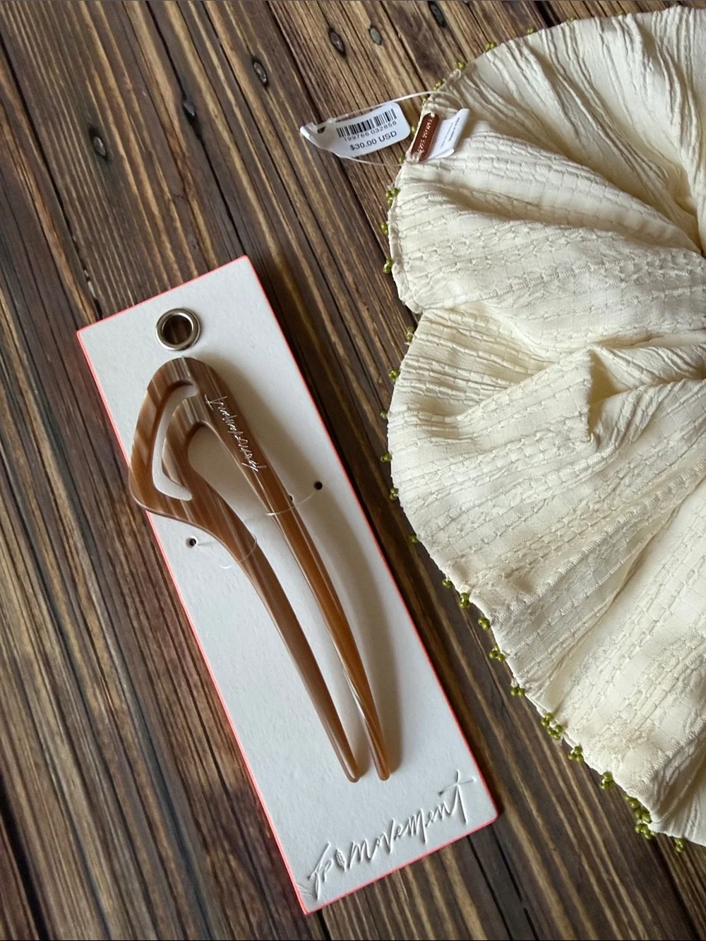 NWT Free People Oversized Calypso Scrunchie and Blade Runner Hair Pin